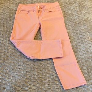 LOFT Coral Pink Straight Leg Jeans